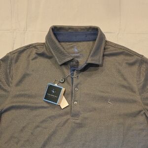 Tailorbyrd NWT Men's Gray Performance Long Sleeve Modal Polo Shirt XL‎